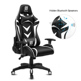 High-Back Swivel Gaming Chair Recliner with Bluetooth 4.1 Speakers & Lumbar Support & Headrest | Height Adjustable Ergonomic Office Desk Chair