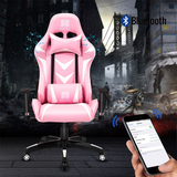 High-Back Swivel Gaming Chair Recliner with Bluetooth 4.1 Speakers & Lumbar Support & Headrest | Height Adjustable Ergonomic Office Desk Chair