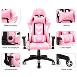 High-Back Swivel Gaming Chair Recliner with Bluetooth 4.1 Speakers & Lumbar Support & Headrest | Height Adjustable Ergonomic Office Desk Chair