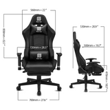 High-Back Swivel Gaming Chair Recliner with Bluetooth 4.1 Speakers, Footrest, Headrest and Lumbar Support | Height Adjustable Ergonomic Office Chair