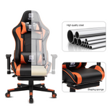 High-Back Swivel Gaming Chair Recliner with Bluetooth 4.1 Speakers, Footrest, Headrest and Lumbar Support | Height Adjustable Ergonomic Office Chair