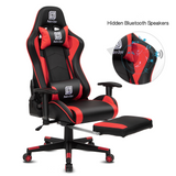 High-Back Swivel Gaming Chair Recliner with Bluetooth 4.1 Speakers, Footrest, Headrest and Lumbar Support | Height Adjustable Ergonomic Office Chair