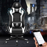 High-Back Swivel Gaming Chair Recliner with Bluetooth 4.1 Speakers, Footrest, Headrest and Lumbar Support | Height Adjustable Ergonomic Office Chair