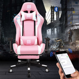 High-Back Swivel Gaming Chair Recliner with Bluetooth 4.1 Speakers, Footrest, Headrest and Lumbar Support | Height Adjustable Ergonomic Office Chair