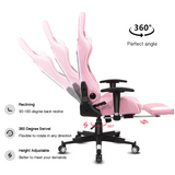 High-Back Swivel Gaming Chair Recliner with Bluetooth 4.1 Speakers, Footrest, Headrest and Lumbar Support | Height Adjustable Ergonomic Office Chair