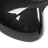 22-23 Honda Civic Horns Rear View Side Mirror Covers - Carbon Fiber Print ABS