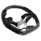 16-21 Honda Civic Gen 10th Carbon Fiber Steering Wheel Alcantara Red Stitch