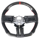 10-14 Ford Mustang CF & Alcantara Steering Wheel W/ Red Stitch & Indicator