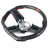 10-14 Ford Mustang CF & Alcantara Steering Wheel W/ Red Stitch & Indicator