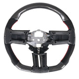 10-14 Ford Mustang Carbon CF & Alcantara Steering Wheel With Red Stitching