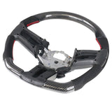 10-14 Ford Mustang Carbon CF & Alcantara Steering Wheel With Red Stitching