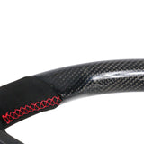 10-14 Ford Mustang Carbon CF & Alcantara Steering Wheel With Red Stitching