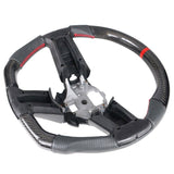 10-14 Ford Mustang CF & Leather Steering Wheel W/ Red Stitching & Indicator