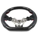 15-19 Subaru WRX Steering Wheel CF + Perforated Leather + Red Stitching