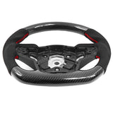 20-23 Toyota Supra A90 Carbon Fiber Steering Wheel Alcantara W/ Red Stitch