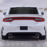 11-22 Dodge Charger IK Style Rear Window Louver Cover - Gloss Black ABS 3PCS