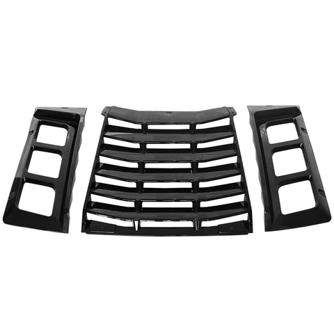 11-22 Dodge Charger IK Style Rear Window Louver Cover - Gloss Black ABS 3PCS