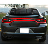 11-22 Dodge Charger IK Style Rear Window Louver Cover - Matte Black ABS 3PCS