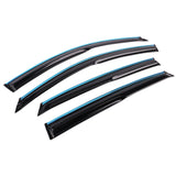 18-19 Honda Accord Sedan Window Visor MU Style With Chrome Trim Acrylic